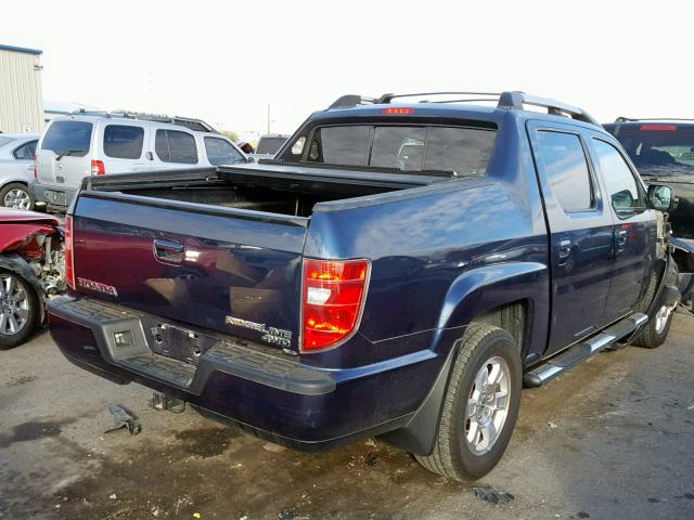 5FPYK1F48AB003946 - 2010 HONDA RIDGELINE BLUE photo 4