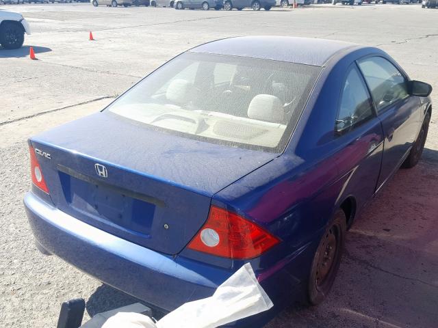 1HGEM22185L069859 - 2005 HONDA CIVIC DX V BLUE photo 4