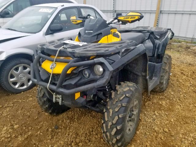 3JBLKLP11EJ000444 - 2014 CAN-AM OUTLANDER YELLOW photo 2