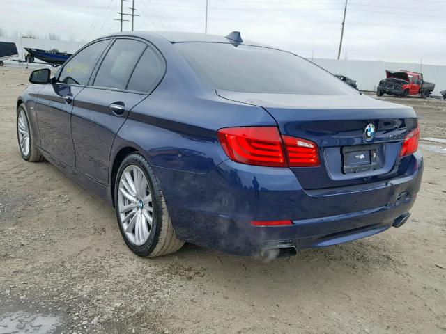 WBAFU9C57BC786288 - 2011 BMW 550 XI BLUE photo 3