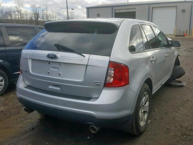 2FMDK4JC1DBA22049 - 2013 FORD EDGE SEL BLUE photo 4