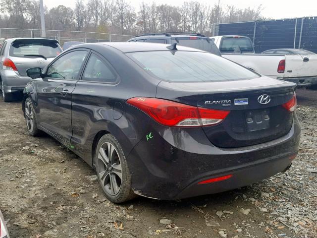 KMHDH6AE9DU006543 - 2013 HYUNDAI ELANTRA CO BLACK photo 3