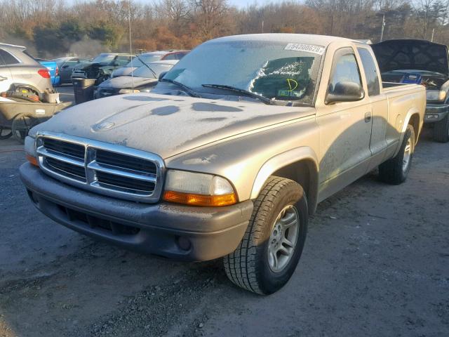 1D7GL12KX4S736986 - 2004 DODGE DAKOTA SXT TAN photo 2