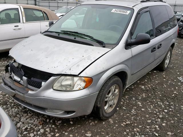 1D4GP25R03B316068 - 2003 DODGE CARAVAN SE SILVER photo 2