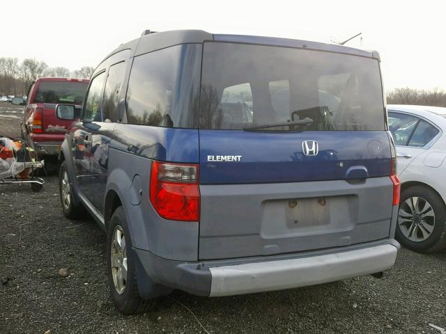 5J6YH285X3L013830 - 2003 HONDA ELEMENT EX BLUE photo 3