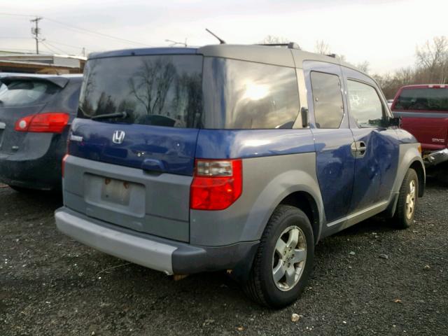 5J6YH285X3L013830 - 2003 HONDA ELEMENT EX BLUE photo 4