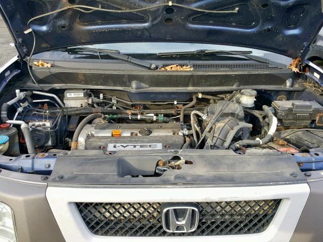 5J6YH285X3L013830 - 2003 HONDA ELEMENT EX BLUE photo 7