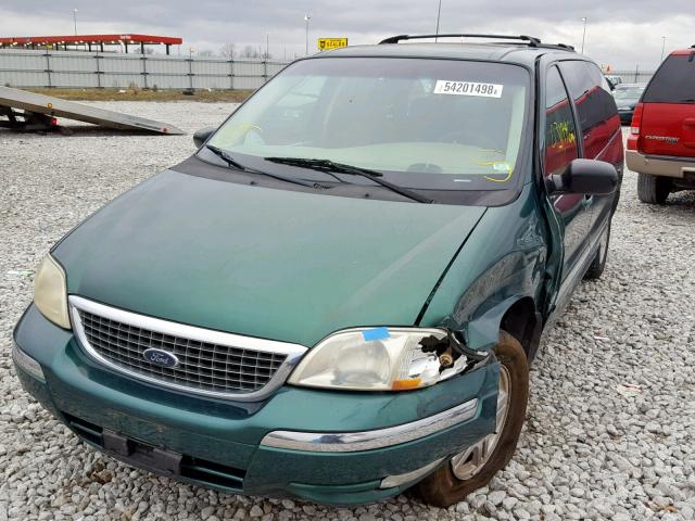 2FMZA52442BB15926 - 2002 FORD WINDSTAR S GREEN photo 2