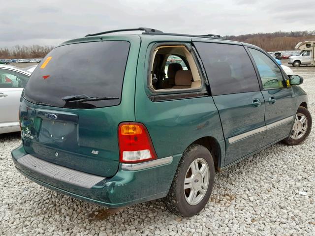 2FMZA52442BB15926 - 2002 FORD WINDSTAR S GREEN photo 4