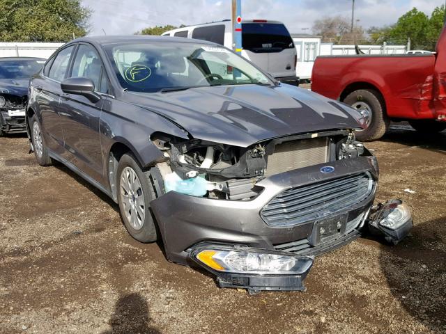 3FA6P0G70DR134074 - 2013 FORD FUSION S GRAY photo 1