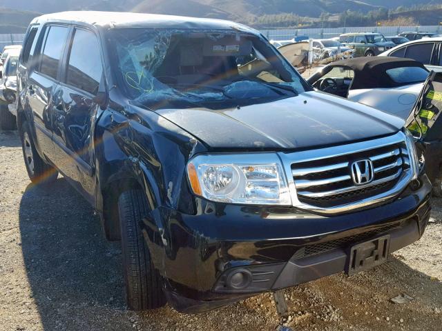 5FNYF3H24EB023217 - 2014 HONDA PILOT LX BLACK photo 1