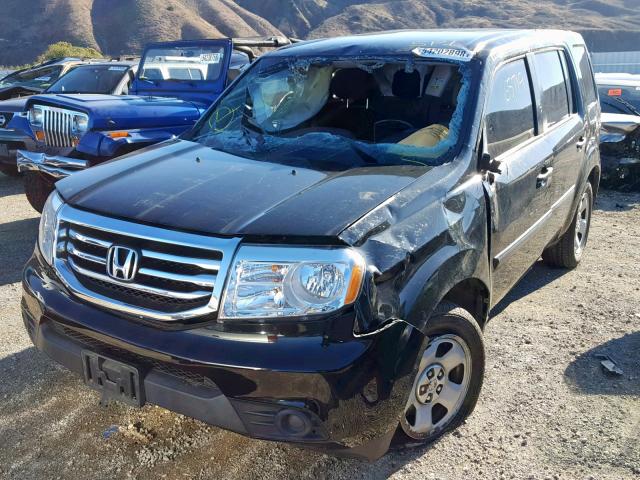 5FNYF3H24EB023217 - 2014 HONDA PILOT LX BLACK photo 2