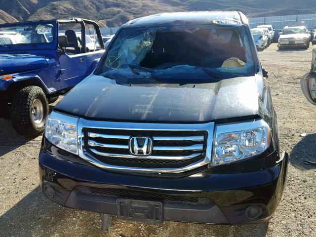 5FNYF3H24EB023217 - 2014 HONDA PILOT LX BLACK photo 9