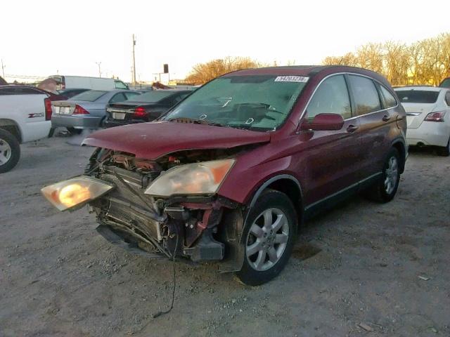 JHLRE48757C083048 - 2007 HONDA CR-V EXL BURGUNDY photo 2