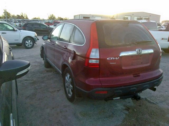 JHLRE48757C083048 - 2007 HONDA CR-V EXL BURGUNDY photo 3