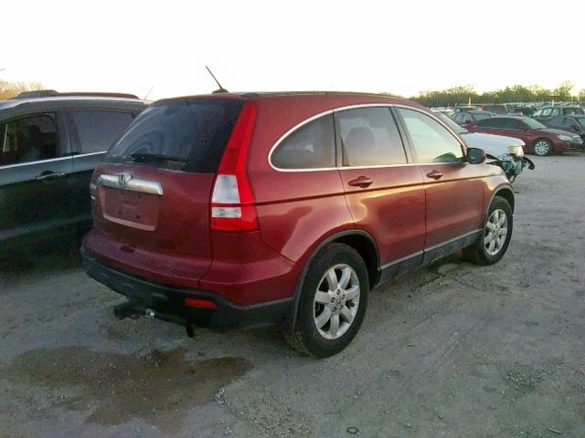 JHLRE48757C083048 - 2007 HONDA CR-V EXL BURGUNDY photo 4