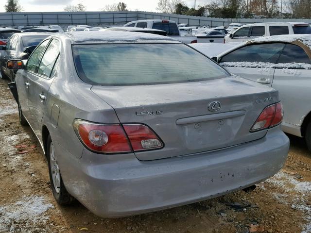 JTHBF30GX36017622 - 2003 LEXUS ES 300 SILVER photo 3