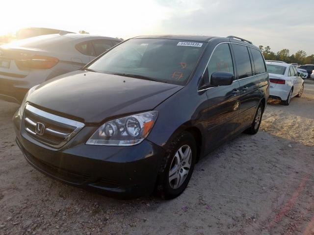 5FNRL38765B086084 - 2005 HONDA ODYSSEY EX GRAY photo 2