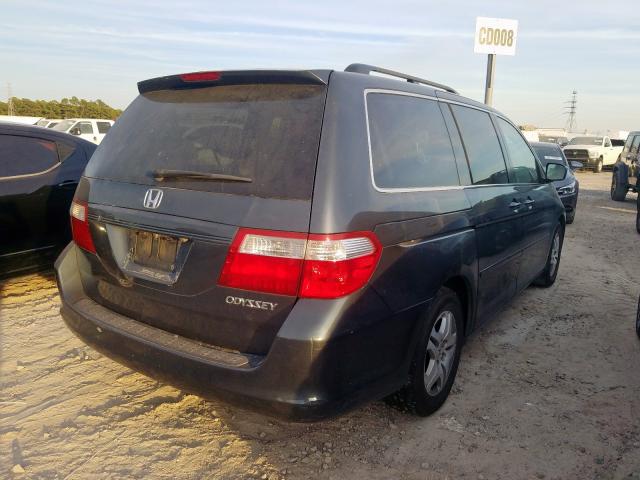 5FNRL38765B086084 - 2005 HONDA ODYSSEY EX GRAY photo 4