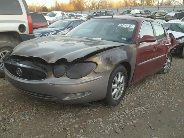 2G4WD532451197478 - 2005 BUICK LACROSSE C MAROON photo 2