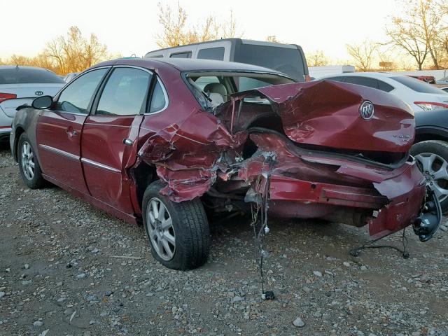 2G4WD532451197478 - 2005 BUICK LACROSSE C MAROON photo 3