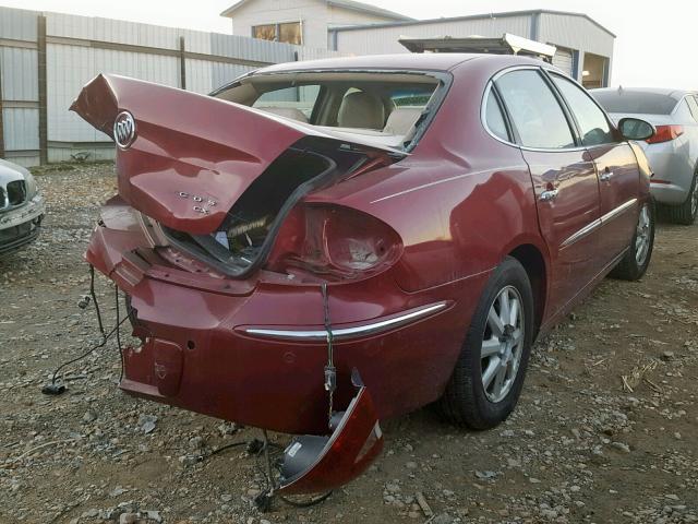 2G4WD532451197478 - 2005 BUICK LACROSSE C MAROON photo 4