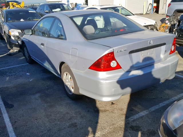 1HGEM22115L020857 - 2005 HONDA CIVIC DX V SILVER photo 3