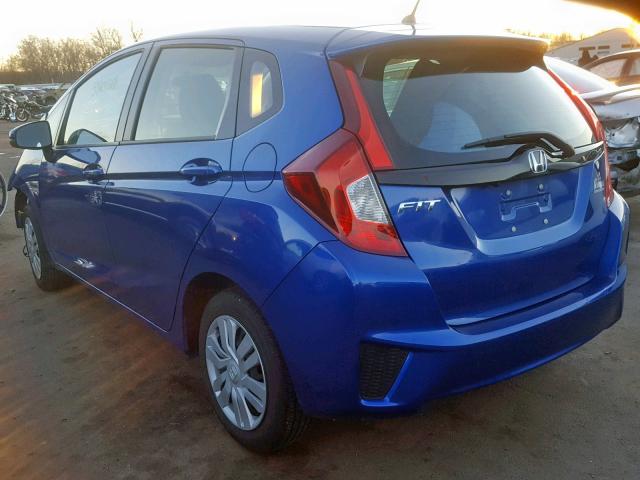 JHMGK5H55GX002042 - 2016 HONDA FIT LX BLUE photo 3