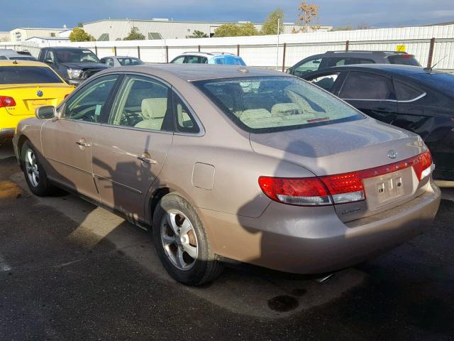 KMHFC46DX7A232432 - 2007 HYUNDAI AZERA GLS GOLD photo 3