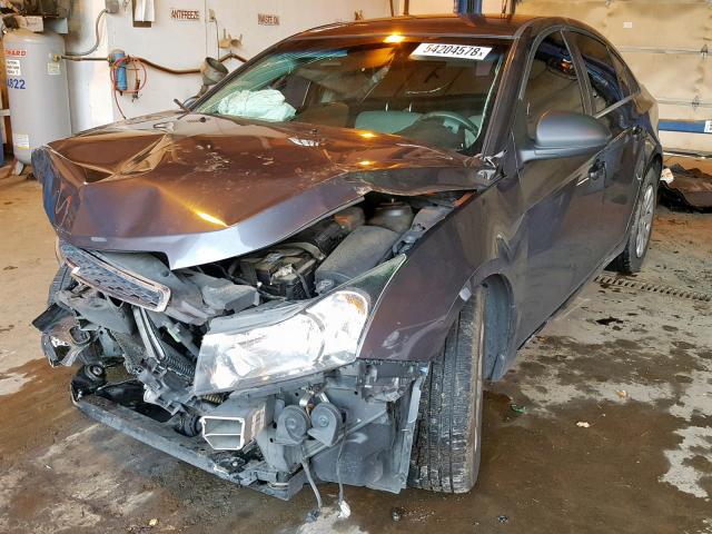 1G1PD5SH5B7232745 - 2011 CHEVROLET CRUZE LS GRAY photo 2