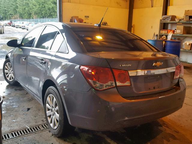 1G1PD5SH5B7232745 - 2011 CHEVROLET CRUZE LS GRAY photo 3