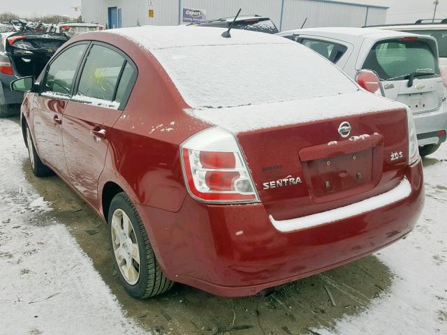 3N1AB61E67L606821 - 2007 NISSAN SENTRA 2.0 MAROON photo 3