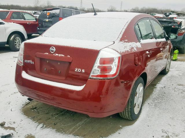 3N1AB61E67L606821 - 2007 NISSAN SENTRA 2.0 MAROON photo 4