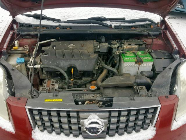 3N1AB61E67L606821 - 2007 NISSAN SENTRA 2.0 MAROON photo 7