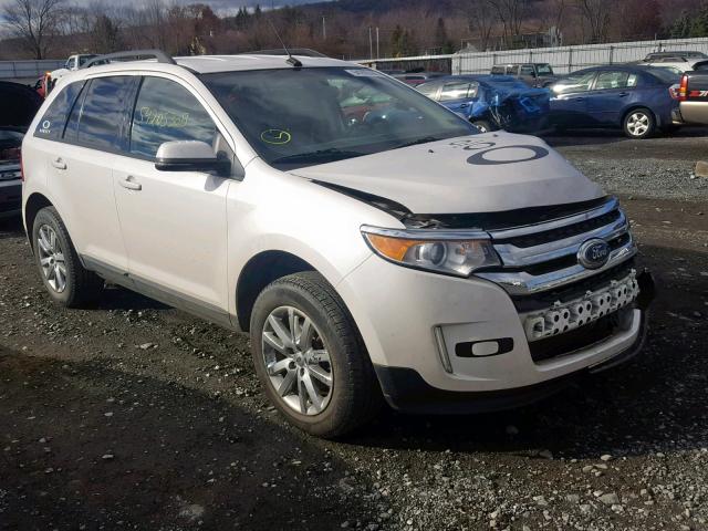 2FMDK4JC1EBB34075 - 2014 FORD EDGE SEL WHITE photo 1