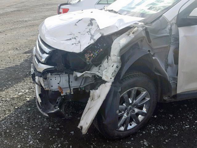 2FMDK4JC1EBB34075 - 2014 FORD EDGE SEL WHITE photo 9