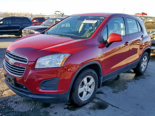 KL7CJPSB7FB197700 - 2015 CHEVROLET TRAX 1LS BURGUNDY photo 2