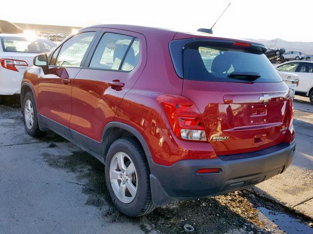 KL7CJPSB7FB197700 - 2015 CHEVROLET TRAX 1LS BURGUNDY photo 3