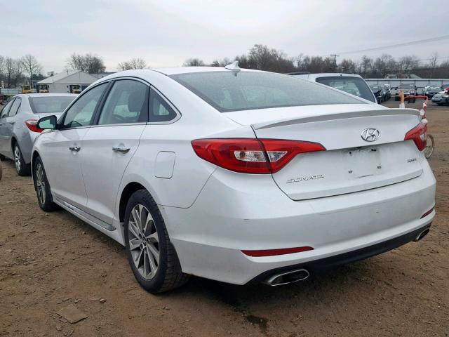 5NPE34AF7FH192973 - 2015 HYUNDAI SONATA SPO WHITE photo 3