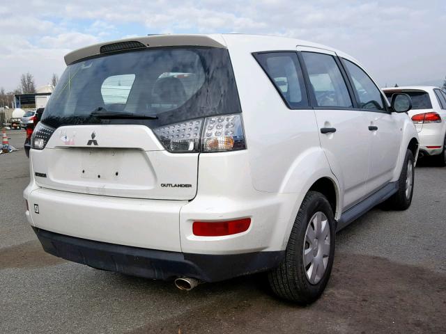 JA4AS2AW7AZ017009 - 2010 MITSUBISHI OUTLANDER WHITE photo 4