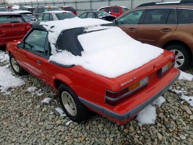 1FABP2737FF136847 - 1985 FORD MUSTANG LX RED photo 3