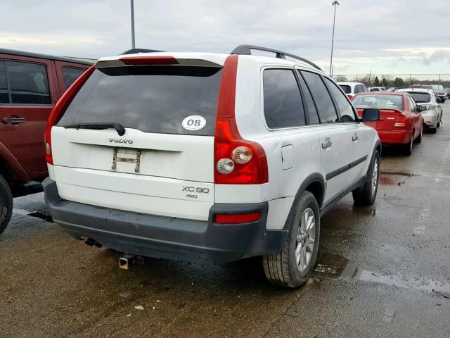 YV1CZ91H741090009 - 2004 VOLVO XC90 T6 WHITE photo 4