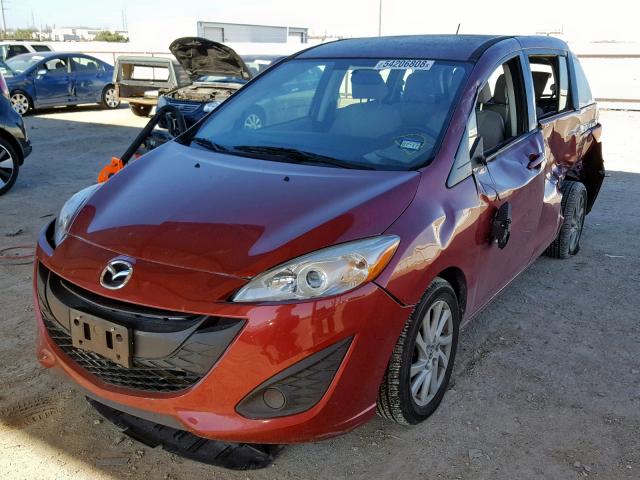 JM1CW2BL5F0189168 - 2015 MAZDA 5 SPORT RED photo 2