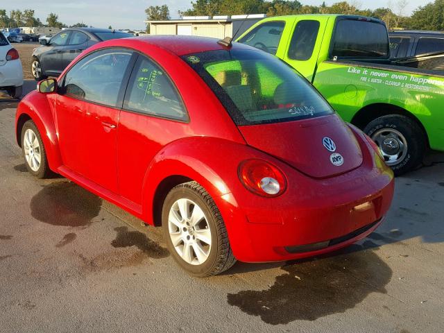 3VWPW31C99M505629 - 2009 VOLKSWAGEN NEW BEETLE RED photo 3