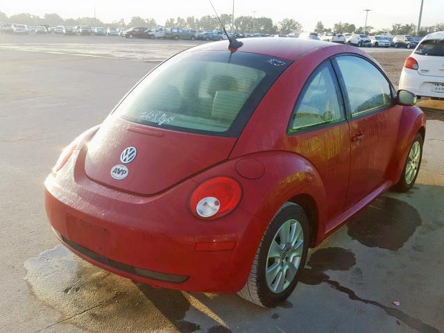 3VWPW31C99M505629 - 2009 VOLKSWAGEN NEW BEETLE RED photo 4