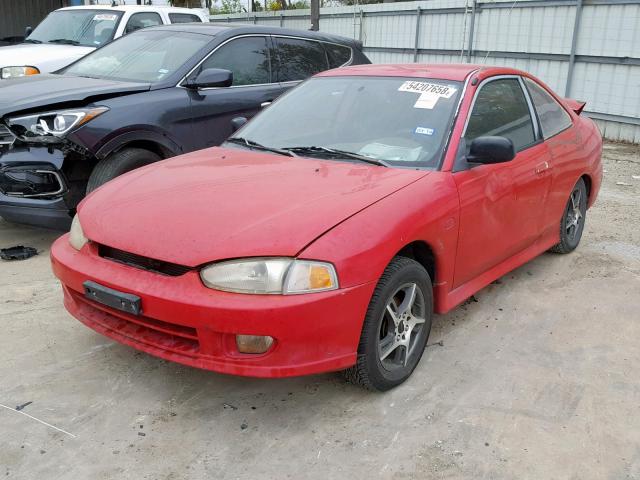 JA3AY31C4VU008124 - 1997 MITSUBISHI MIRAGE LS RED photo 2