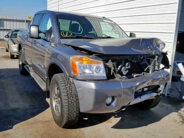 1N6AA0EC6EN519503 - 2014 NISSAN TITAN S GRAY photo 1