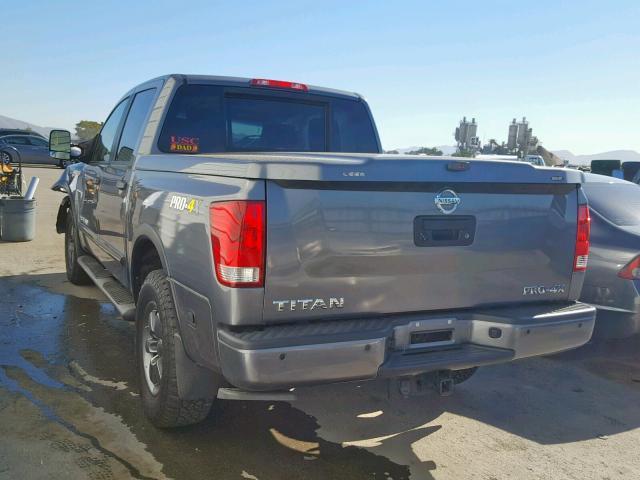 1N6AA0EC6EN519503 - 2014 NISSAN TITAN S GRAY photo 3