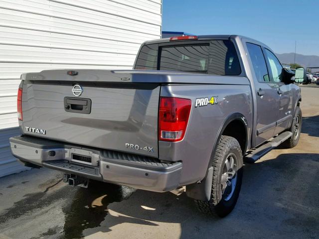 1N6AA0EC6EN519503 - 2014 NISSAN TITAN S GRAY photo 4