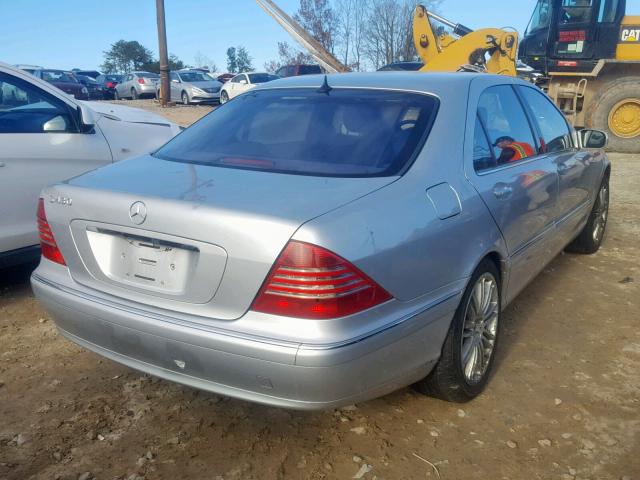 WDBNG70J71A157425 - 2001 MERCEDES-BENZ S 430 SILVER photo 4